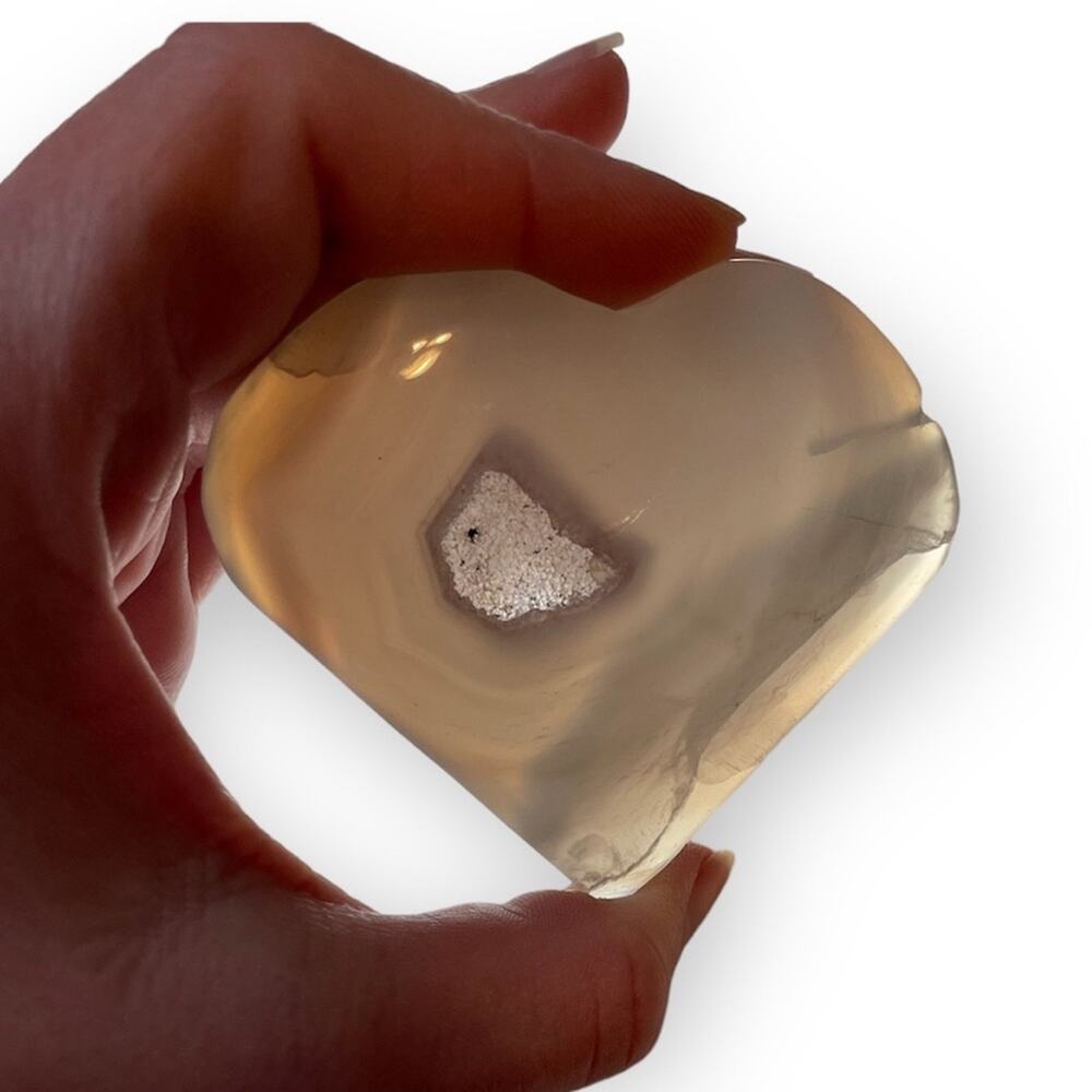 Gray Agate Heart #4